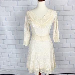 Free People Off-Shoulder Lace Dress S